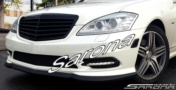 Custom Mercedes S Class  Sedan Front Lip/Splitter (2010 - 2013) - $390.00 (Part #MB-038-FA)